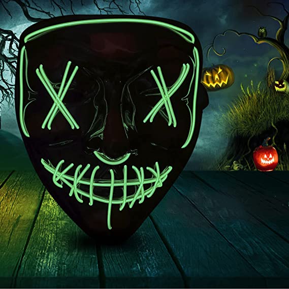 Photo 1 of ** SETS OF 2**
Poptrend Halloween Mask LED Light up Masks for Festival Cosplay Halloween Costume Masquerade Parties,Carnival,Gifts
GREEN + YELLOW