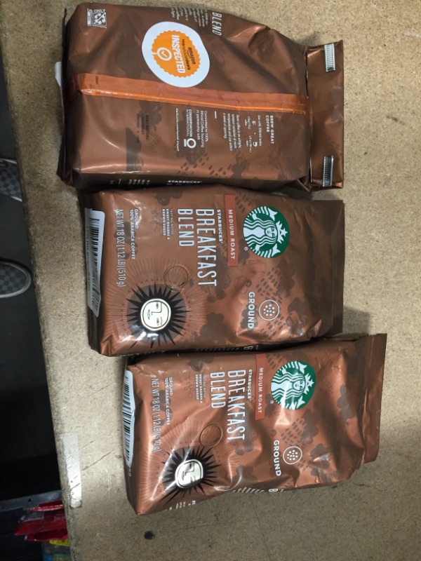 Photo 2 of ** EXP:MAR 17 2002**  **NON-REFUNDABLE**  ** SOLD ASA AS IS **
Starbucks Breakast Blend Medium Roast Ground Coffee, 18 Ounce 
