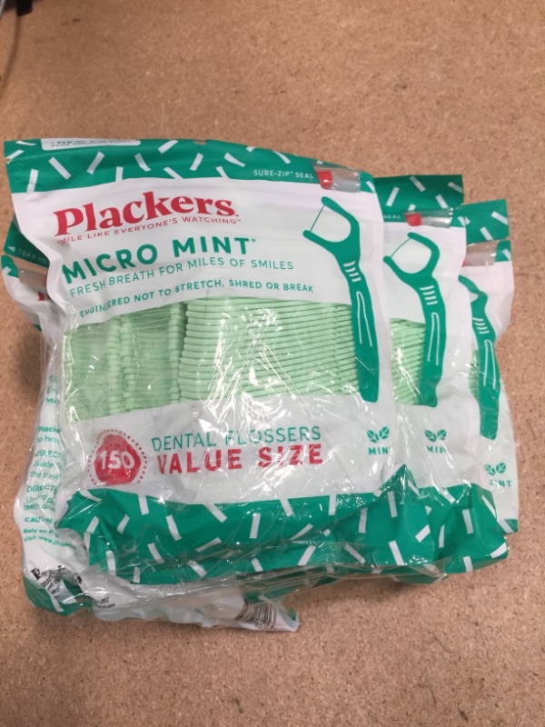 Photo 3 of ** SETS OF 4**
Plackers Dental Floss Picks, Micro Mint, 150 Count