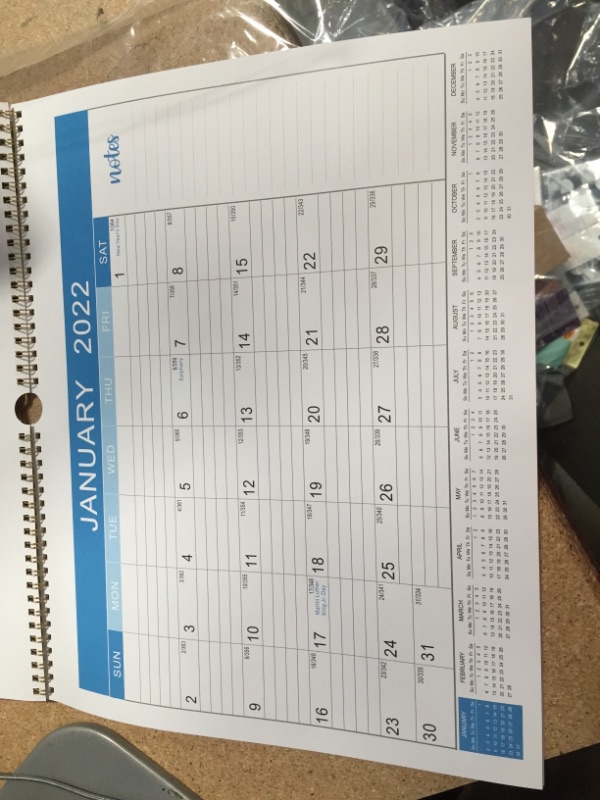 Photo 3 of ** SETS OF 2**
2022 Calendar - Monthly Wall Calendar from Jan 2022 - Dec 2022, 14.5 x 11.8 Inches, with Julian Date,Twin-Wire Binding, Hanging Hook, Thick Paper, Lots of Space for Notes, Organizing & Planning
