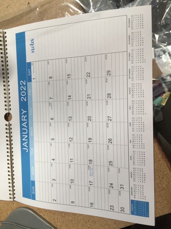 Photo 4 of ** SETS OF 2**
2022 Calendar - Monthly Wall Calendar from Jan 2022 - Dec 2022, 14.5 x 11.8 Inches, with Julian Date,Twin-Wire Binding, Hanging Hook, Thick Paper, Lots of Space for Notes, Organizing & Planning