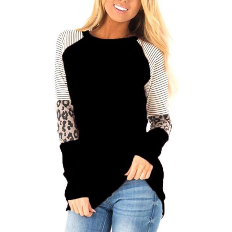 Photo 1 of ** SETS OF 3**
Leopard Print Tops for Women Long Sleeve Crew Neck Patchwork T Shirt Blouse
( SMALL)
