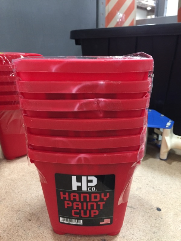 Photo 2 of ** SETS OF 6**
HANDy 16 oz. Red Plastic Paint Cup with Magnet
