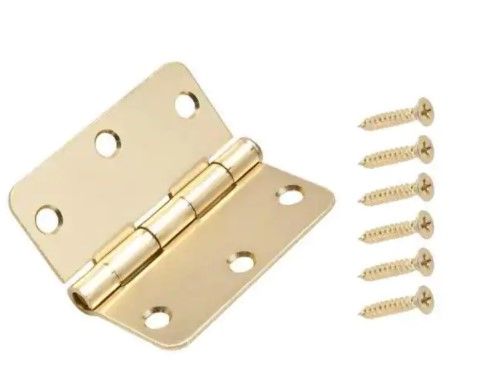 Photo 1 of ** SETS OF 7**
3-1/2 in. x 1/4 in. Satin Brass Radius Door Hinge
