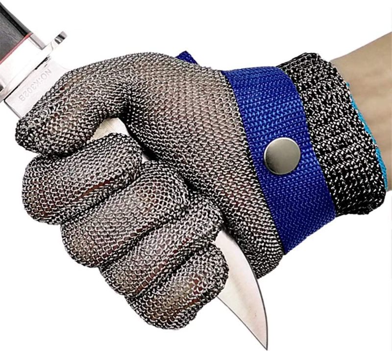 Photo 2 of ellsang fleece face cover mask//
Gardening Gloves For Men Thorn Proof, Garden Work Gloves//
Cut Resistant Gloves Stainless Steel Wire Metal Mesh Butcher Safety Work Gloves for Cutting,Slicing Chopping and Peeling(Large)