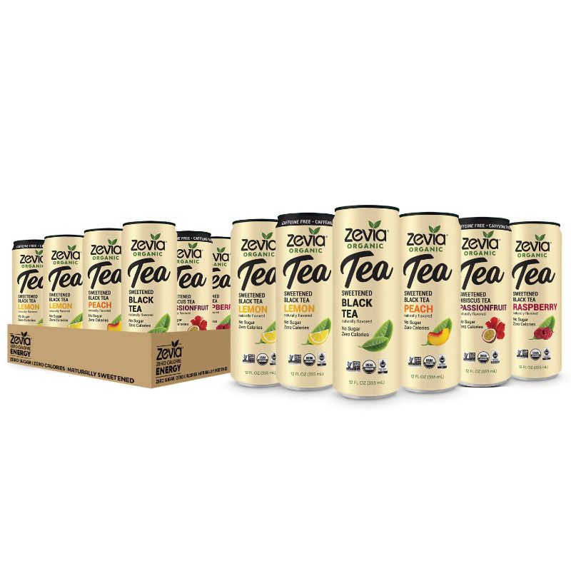 Photo 1 of **EXPIRED MARCH 11TH, 2022//SOLD AS IS//NONREFUNDABLE**
Zevia Organic Sugar Free Iced Tea, Sampler Pack, 12 Ounce Cans (Pack of 12)
