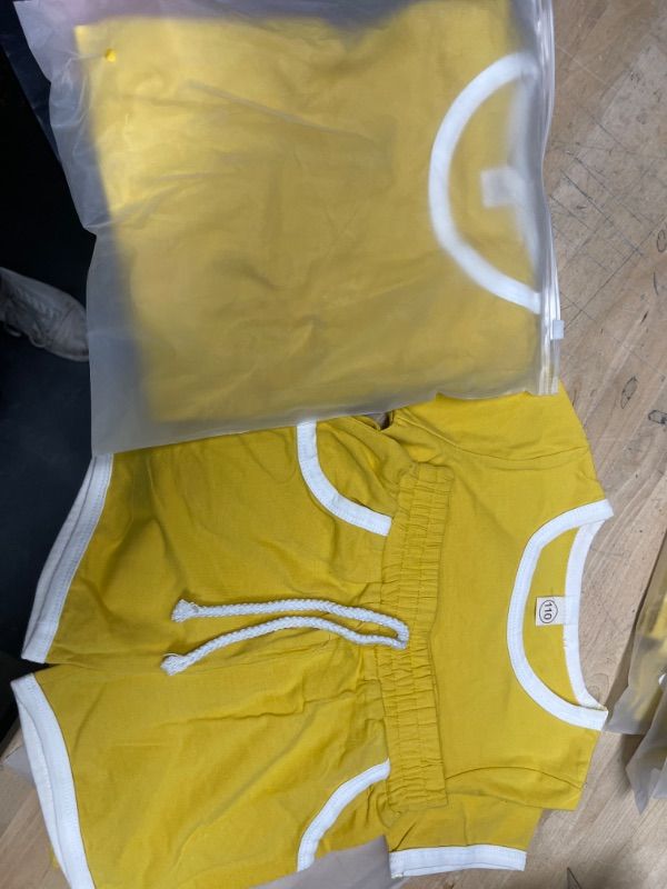 Photo 1 of 2 PACK GIRLS 3-4T YELLOW SHIRT AND SHORTS SET