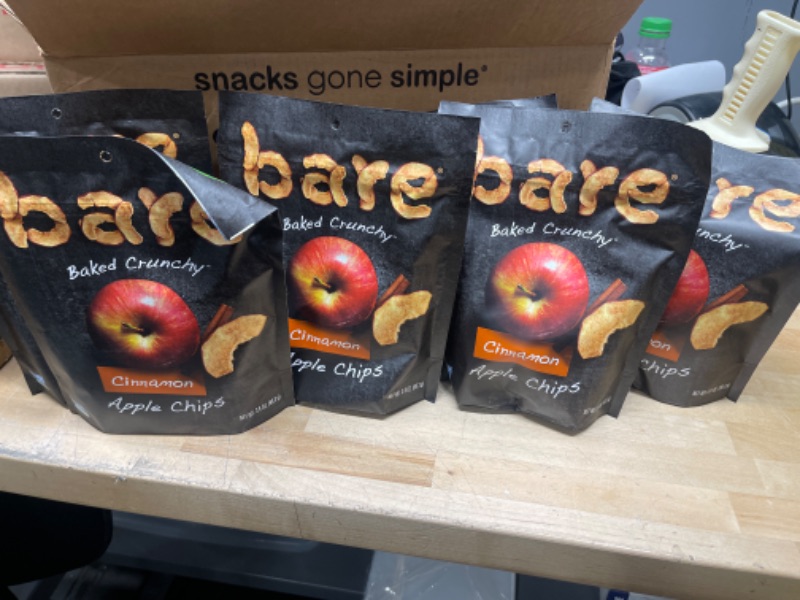 Photo 2 of **NONREFUNDABLE//BEST BY APRIL 10TH, 2022**
Bare Baked Crunchy Apple Chips, Cinnamon, Gluten Free, 3.4 Ounce Bag, 6 Count