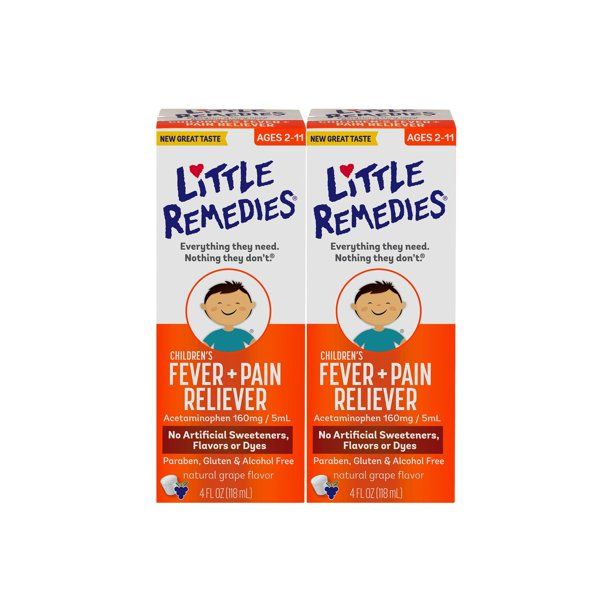 Photo 1 of **BEST BY: 6/2022**
Little Remedies Children's Fever & Pain Reliever | Grape | 4 FL OZ 4Pack