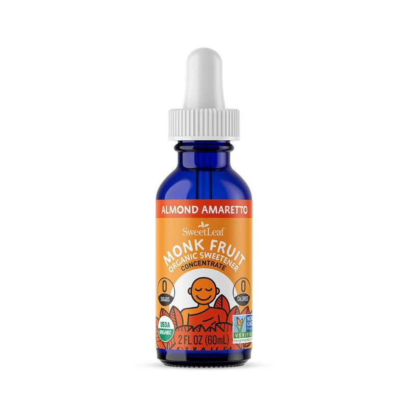 Photo 1 of **BEST BY : 5/2022**
SweetLeaf Organic Monk Fruit Liquid Almond Amaretto Flavored Sweetener, 2 Oz

4 PACK