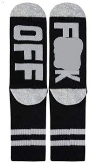 Photo 1 of Women's F*** Off Socks Funny Cotton Socks Novelty Crew Ribbed Gift Tube Stocking 3 pairs
