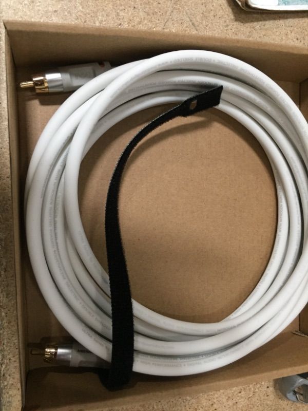 Photo 1 of Mediabridge™ Ultra Series Digital Audio Coaxial Cable (15 Feet) - Dual Shielded with RCA to RCA Gold-Plated Connectors - White - (Part# CJ15-6WR-G2)