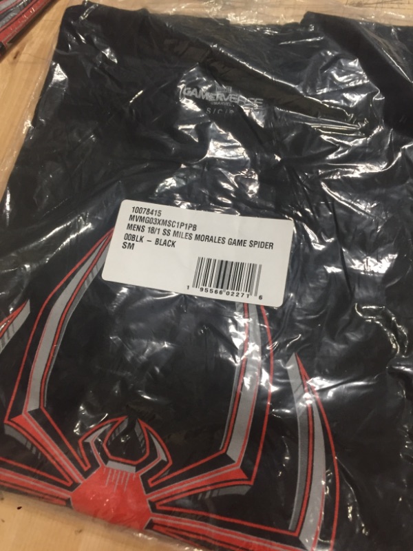 Photo 1 of Marvel Miles Morlaes Ultimate Spider-Man Gamerverse Symbol Mens T-Shirt(Black,Small)