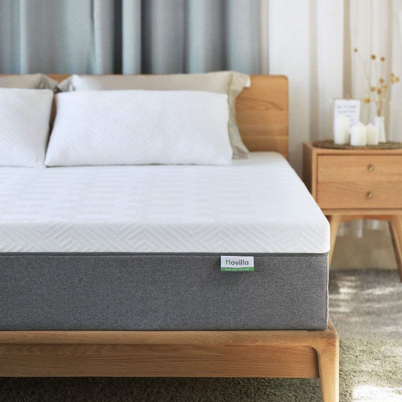 Photo 1 of **SIMILAR TO POST PHOTO**Queen Mattress, Novilla 10 inch Gel Memory Foam Queen Size Mattress for Cool Sleep & Pressure Relief, Medium Firm Bed Mattresses, Bliss
