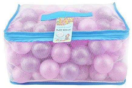 Photo 1 of Lightaling 100pcs Pink & Purple Ocean Balls & Pit Balls Soft Plastic Phthalate & BPA Free Crush Proof - Reusable and Durable Storage Mesh Bag with Zipper
