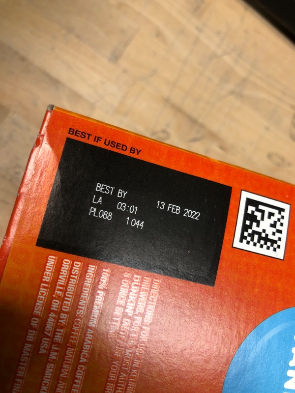 Photo 1 of **NONREFUNDABLE**BEST BY:2/13/2022**BEST BY: 4/30/2022**
Dunkin' Coffee, French Vanilla Flavored Coffee, K Cup Pods for Keurig Coffee Makers 22COUNT 
Seattle's Best Coffee Toasted Hazelnut Flavored Medium Roast Ground Coffee, 12 Ounce