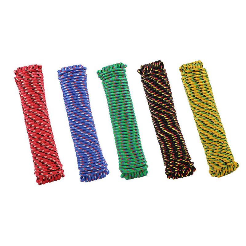 Photo 1 of (4 PACK) Everbilt 3/8 in. X 100 Ft. Assorted Colors Polypropylene Diamond Braid Rope, Multi
