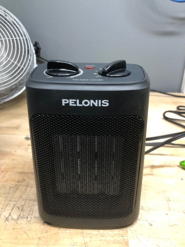 Photo 4 of Pelonis 1500-Watt 9 in. Electric Personal Ceramic Space Heater with Thermostat, Black
