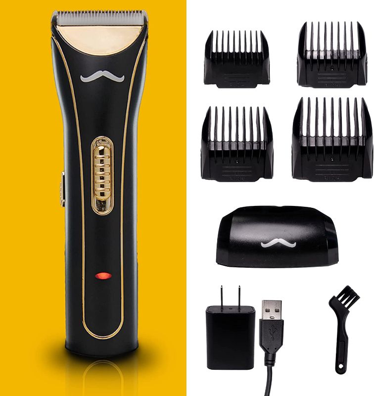 Photo 1 of The Catrin, The Galan - Men's Cordless Beard Trimmer Kit with 4 Interchangeable Combs -Trimmer for Beard , Mustache , Face
