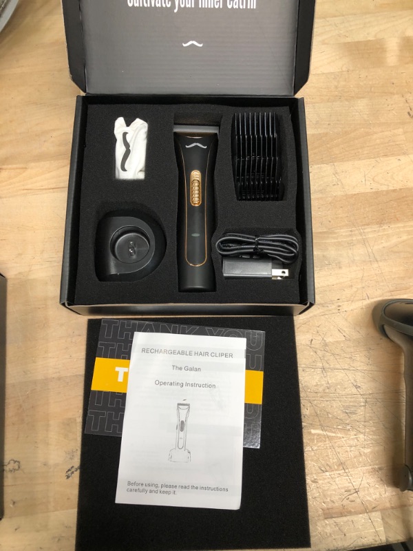 Photo 2 of The Catrin, The Galan - Men's Cordless Beard Trimmer Kit with 4 Interchangeable Combs -Trimmer for Beard , Mustache , Face
