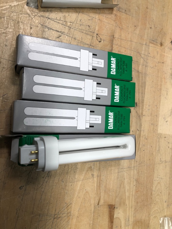 Photo 2 of (4 Pack) PLC-18W 827, 4 Pin G24q-2, 18 Watt Double Tube, Compact Fluorescent Light Bulb, Replaces Sylvania 20683 and Philips 38329-9 - PL-C 18W/827/4P/ALTO
