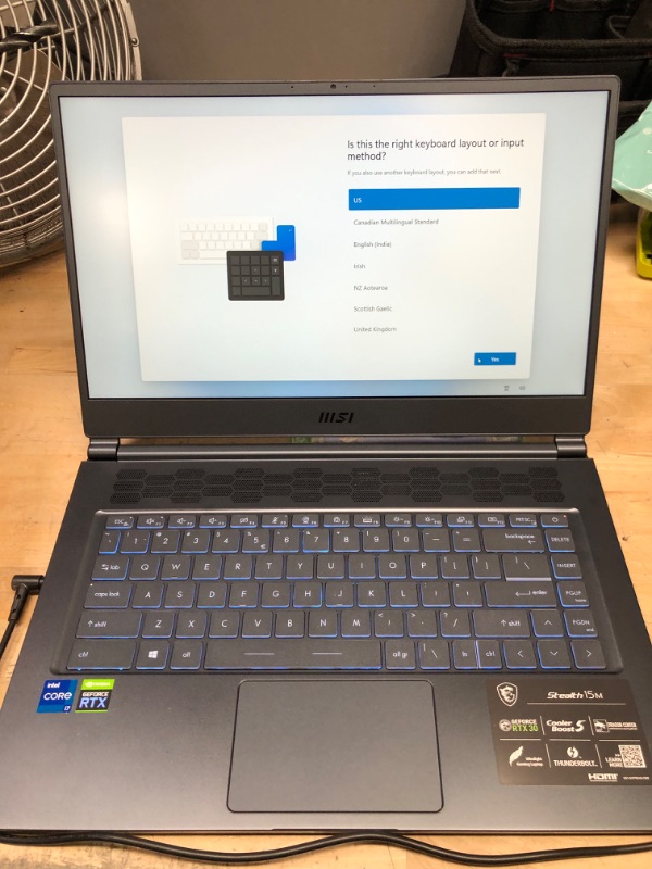 Photo 1 of MSI Stealth 15M Gaming Laptop: 15.6" 144Hz FHD 1080p Display, Intel Core i7-11375H, NVIDIA GeForce RTX 3060, 16GB, 512GB SSD, Thunderbolt 4, WiFi 6, Win10, Carbon Gray (A11UEK-009)
