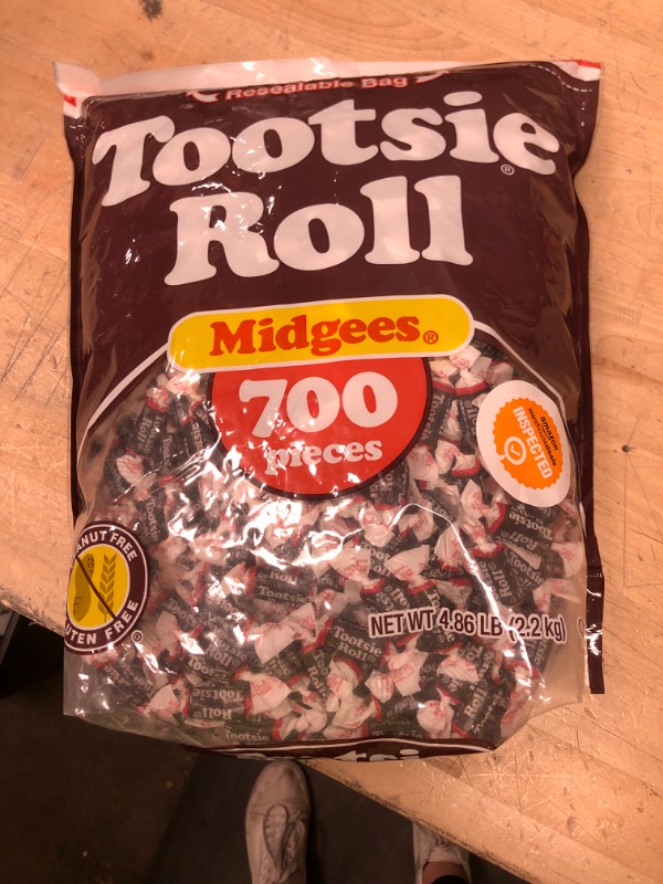 Photo 2 of **NONREFUNDABLE**
Tootsie Roll Chocolatey Twist Midgees Resealable Standup Bag, Peanut Free, Gluten Free original, 77.76 Ounce
