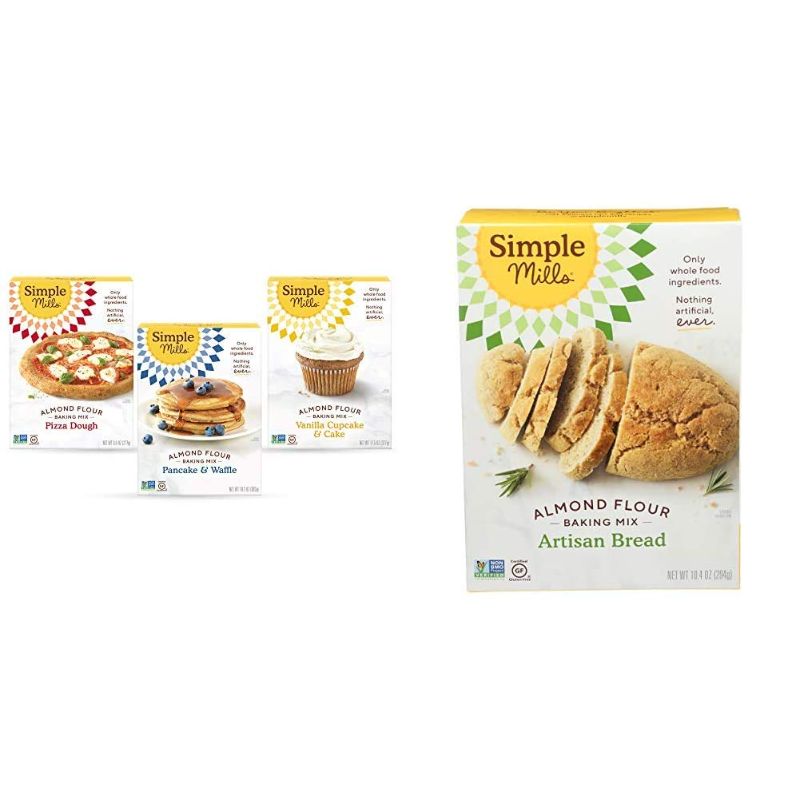 Photo 1 of **NONREFUNDABLE**BEST BY: 12/23/2021*
Simple Mills, Baking Mix Variety Pack, Pancake & Waffle, Pizza Dough, Vanilla Muffin & Cake Variety Pack, 3 Count & Almond Flour Baking Mix, Gluten Free Artisan Bread Mix, Made with whole foods
