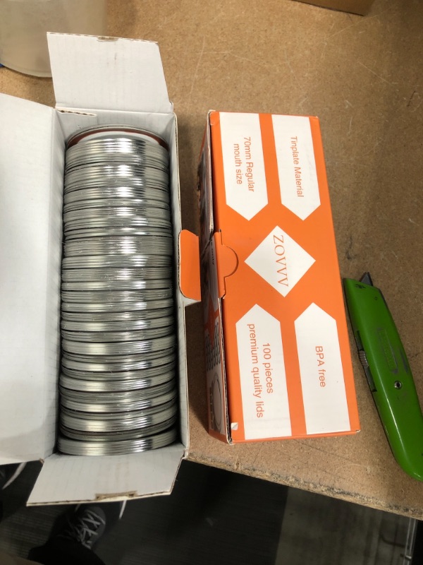 Photo 1 of **PACK OF 2**
Mason Jar Lids – 100 Pcs Regular Mouth Canning Lids Only – for Ball/ Kerr Jars – Leak-Proof Jar Flats – Split-Type, Airtight Canning Seals – 70mm (Silver)
