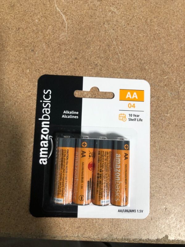 Photo 3 of ***PACK OF 10***
Amazon Basics AA 1.5 Volt Performance Alkaline Batteries - 4-pack