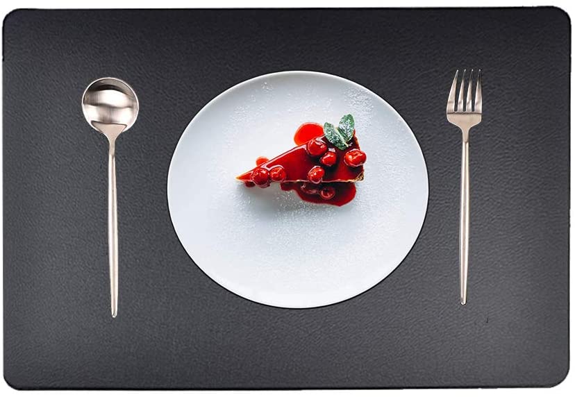 Photo 1 of **SET OF 2***
fulmeky 6 Pieces Placemats Mats, BetterJonny Black Anti-Skid Table Mats Washable Table Place Mats for Kitchen Patio Dining Table Decoration
