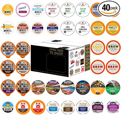 Photo 1 of *EXPIRED March 2022*
*NON REFUNDABLE* 
Crazy Cups Single Serve & K Cups Variety Pack, Including Dark Roast & Medium Roast Pods, Pods Variety Pack for Keurig K Cups Machines, (Pack of 40)
