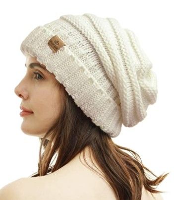 Photo 1 of **SET OF 3**
PAGE ONE Womens Winter Beanie Warm Cable Knit Hat Style Stretch Trendy Ribbed Chunky Cap, White
