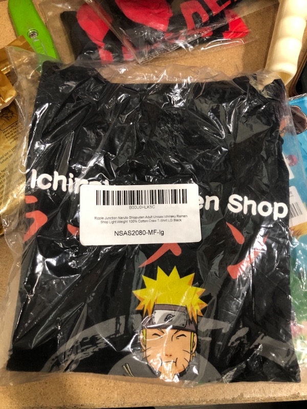 Photo 2 of Ripple Junction Naruto Shippuden Ichiraku Ramen Shop Light Weight Crew T-Shirt, Large
