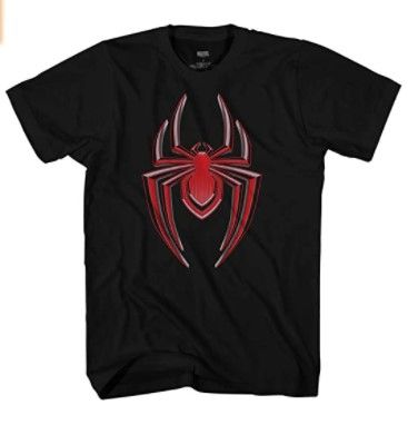 Photo 1 of Marvel Miles Morales Ultimate Spider-Man Gamerverse Symbol Mens T-Shirt, 3XL
