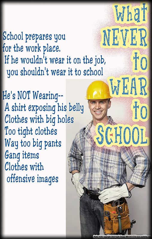 Photo 1 of **pack of 10**
Poster #196 School Poster Series of Dress Code Posters
