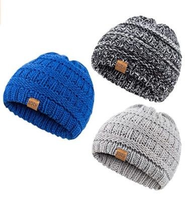 Photo 1 of **PACK OF 2** NO SIZE PRINTED
REDESS Baby Kids Winter Warm Hats, Infant Toddler Children Beanie Knit Cap Girls Boys
