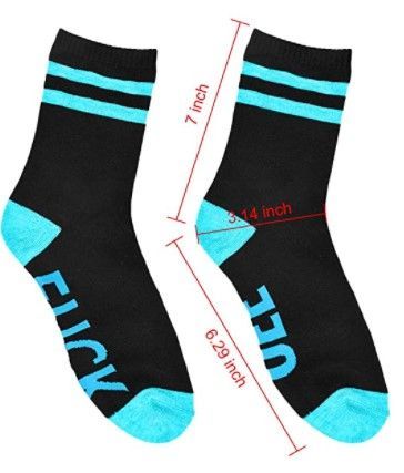 Photo 1 of **DIFFERENT FROM STOCK PHOTO** 3 PAIRS
 Men Women Funny Novelty Luxury Socks Swear Word Gift Socks, Red
