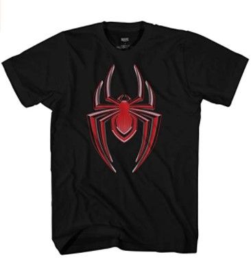 Photo 1 of Marvel Miles Morales Ultimate Spider-Man Gamerverse Symbol Mens T-Shirt, 3XL
