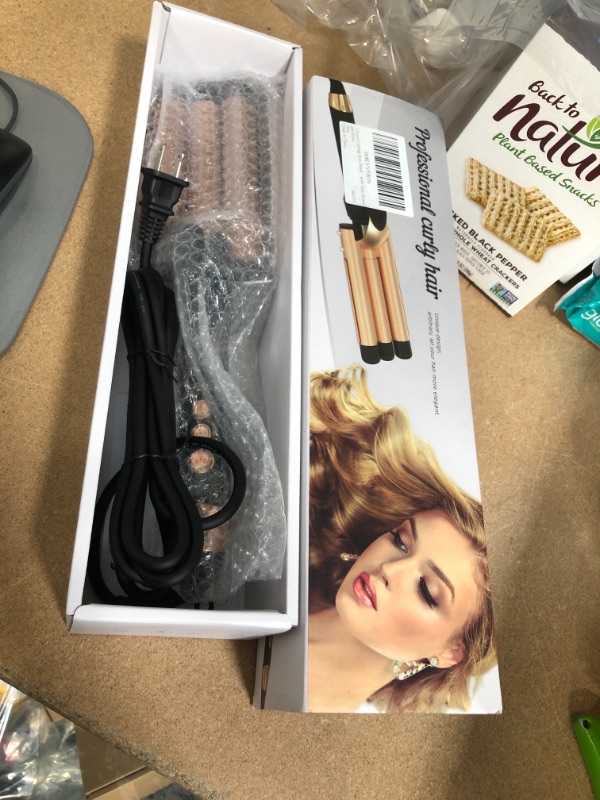 Photo 2 of **INCOMPLETE**
Automatic Curling Iron, Cordless Auto Hair Curler, Portable Wireless Ceramic Barrel Wave Hair Curling Iron, Fast Heating Curling Wand Rechargeable Styling Tools
