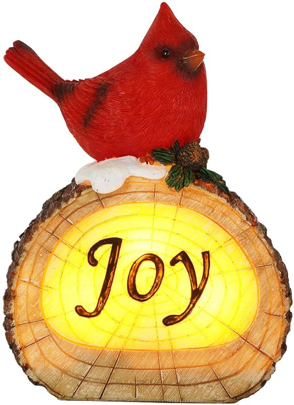 Photo 1 of **PACK OF 2**
Red Cardinal Figurine, Holiday Home Red Bird Collection Décor Christmas Cardinal Joy Figurine with Lights
