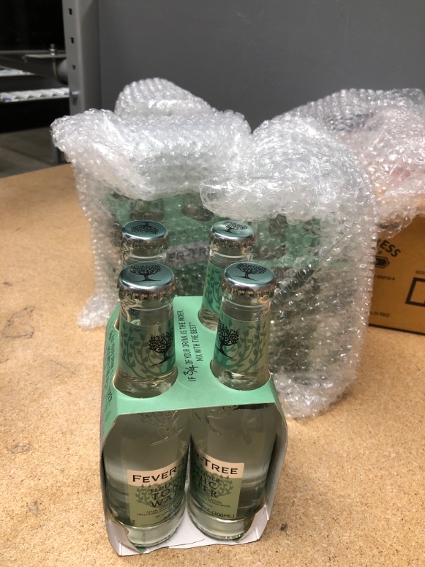 Photo 1 of **PACK OF 4** NO EXP DATE PRINTED
Fever-Tree Handpicked Tonic Water Glass Bottles, Elderflower, 27.2 Fl Oz (4-PACK)
