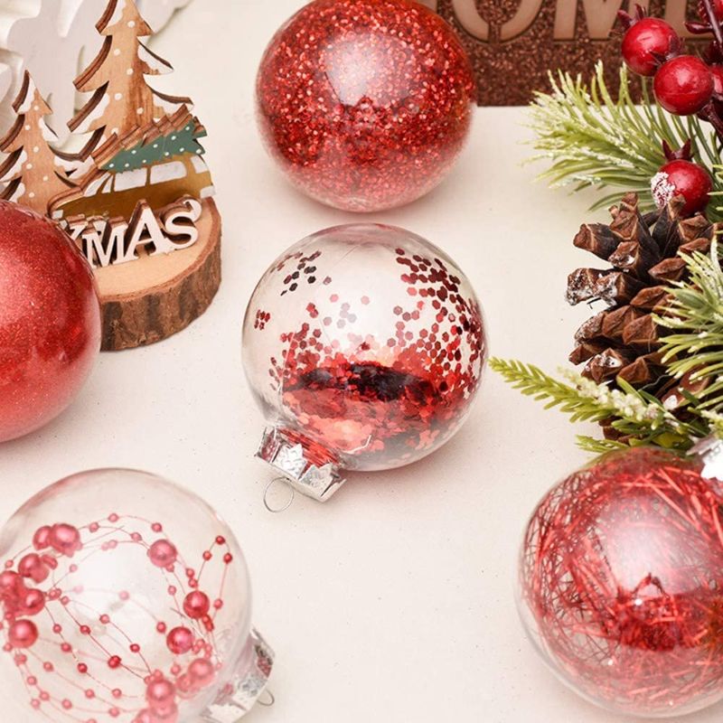 Photo 1 of **PACK OF 2** DIFFERENT COLOR FROM STOCK PHOTO
30pcs Christmas Tree Baubles Shatterproof Plastic Christmas Ball Ornament Tree Pendants Holiday Party Festival Decor