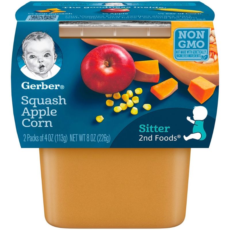 Photo 1 of EXP:31/03/2022 **SOLD AS IS, NON-REFUNDABLE**
Gerber 2nd Foods Squash, Apple & Corn Baby Food, 4 Ounce Tubs, 2-Pack (Pack of 8)



