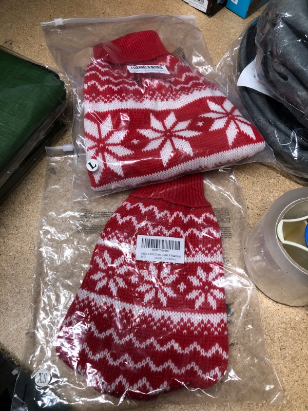 Photo 2 of **SOLD AS SET**PACK OF 2
D KING D KING Turtleneck Dog Holiday Sweater,Christmas Dog Sweaters for Small & large dogs, (EXTRA SMALL & LARGE)

