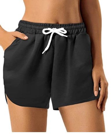 Photo 1 of **SOLD AS SET** PACK OF 3**GROTEEN Women's Athletic Casual Shorts for Summer Workout Running Elastic Waist Yoga Pants with Drawstring, (1XL-2L)