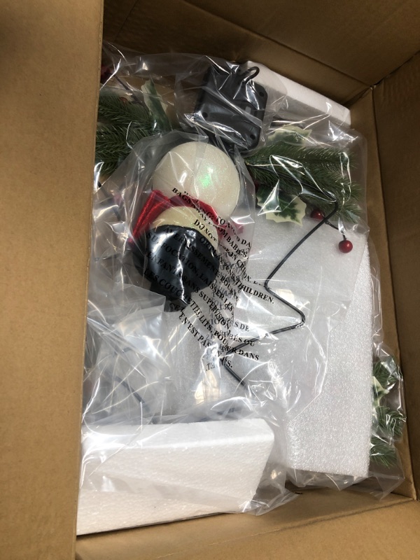 Photo 1 of **PACK OF 2**
Solar Outdoor Christmas Decorations 2 Set BUCASA LED Cemetery Metal Outdoor Stake Lights IP65 Waterproof Solar Powered Pathway Lights Christmas Snowman Decorations Gifts for Holiday Yard Grave Lawn
