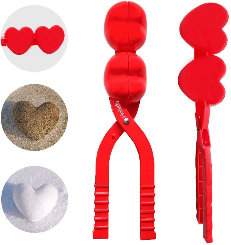 Photo 1 of **SET OF 2**
Holady Large Size Double Love Heart Snowball Maker Tool, Snowballs Maker Heart Shape, Perfect Outdoor Play Snow Toys on Valentine's Day, for Snow Ball Fights
