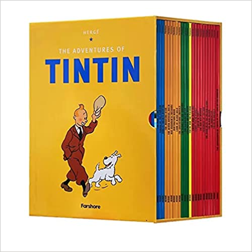 Photo 1 of **DIFFERENT FROM STOCK PHOTO**
[Original U.S. Edition, 23 Books Set] The Adventure Of Tintin - Collection Set of All Original 23 Full Sized Titles by Little, Brown and Co Comic Books Strip Series Unknown Binding
