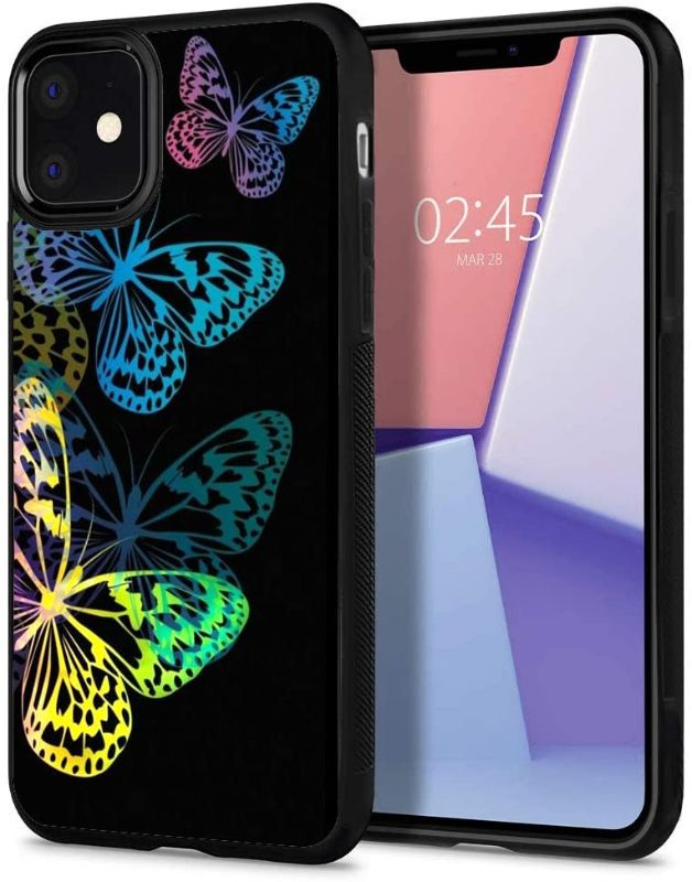 Photo 1 of **SET OF 4**
Mr dud, iPhone 11 Case - iPhone 11 Protective Cover Case Black Design Case for iPhone 11 Case Compatible with iPhone 11 iPhone 11 Case for Christmas Boy Girl (Butterfly)
